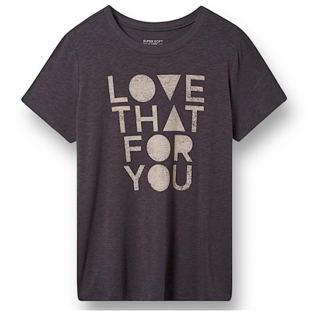 TORRID "Love That For You" Supersoft Slub Crew Neck Tee  NWT  Size‎ 2X